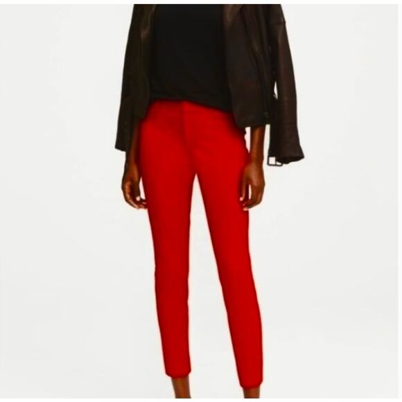 NWT Banana Republic Factory Red Sloan Fit Pants Size 2 - Picture 1 of 8
